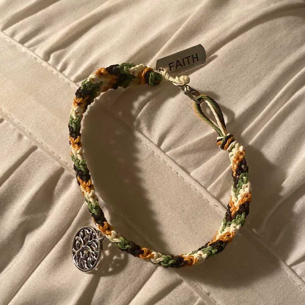 “Faith” handmade bracelet.
